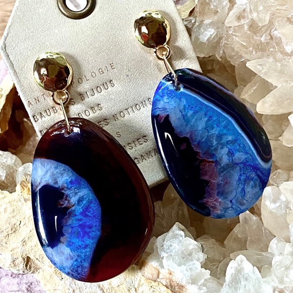 🌺🎉HP🎉🌺 NWT Anthropologie Stone Mountain Crystal Earrings - Picture 5 of 16